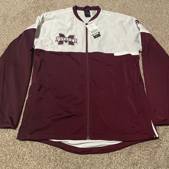 adidas Jackets & Blazers - Adidas Mississippi State NCAA Maroon Jacket Full Zip Women's 2XL